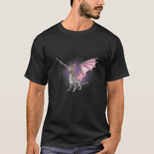 Camiseta Dragão Europeu Aquarela Fantasia Mística Mística M