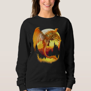 Camiseta Dragão Fantasia Ouro Voador com Fogo