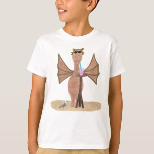 Camiseta Dragão Fofo na Praia Crianças