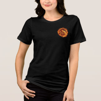 Camiseta Dragão Fogo Chamas Laranja Fogo Presente para home