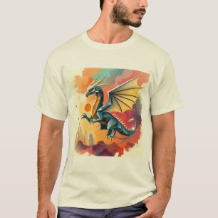 Camiseta Dragão geométrico