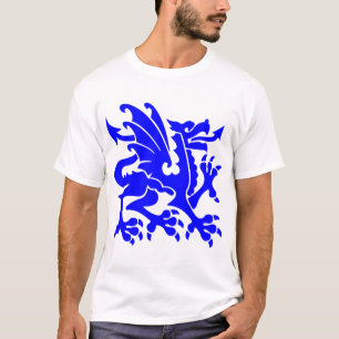 Camiseta Dragão Heráldico 01 - Azul