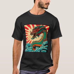 Camiseta Dragão Japonês Anime Japão Dragões Chineses Tatuag