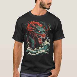 Camiseta Dragão Japonês Tatuagem Arte Mítica Japonesa