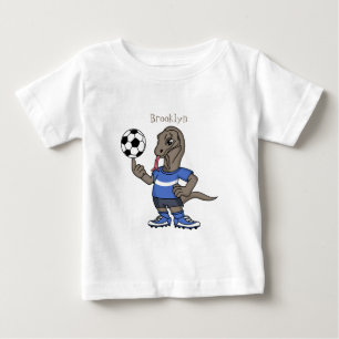 Camiseta Dragão Komodo engraçado bonito jogando cartoon de 