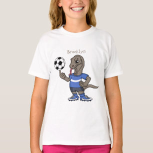 Camiseta Dragão Komodo engraçado bonito jogando cartoon de