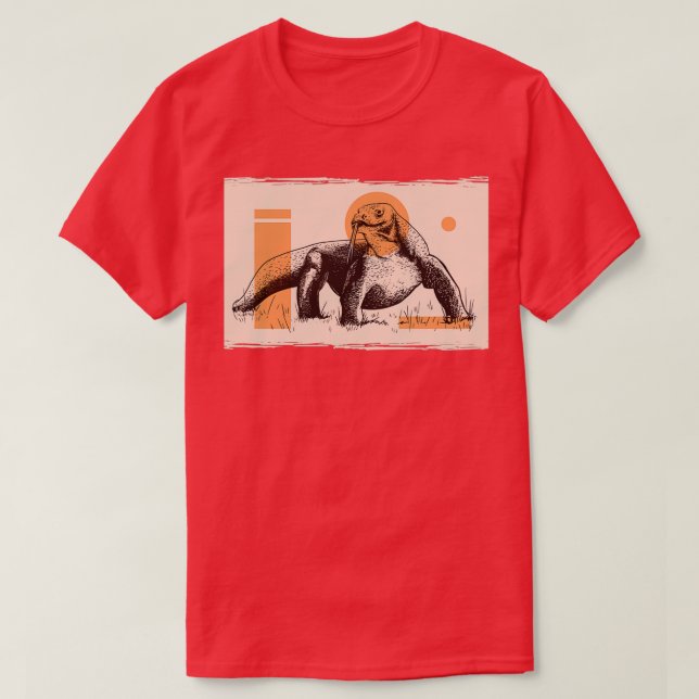 Camiseta Dragão Komodo répteis 1 (Frente do Design)