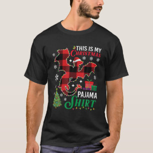 Camiseta Dragão lança Papais noeis Xadrez vermelha Este é o