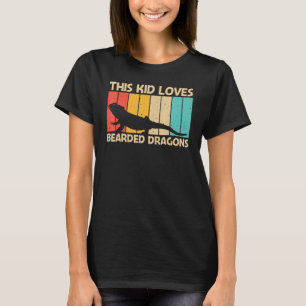 Camiseta Dragão legal Com Carboras Para Crianças Reptile Li