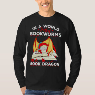 Camiseta Dragão-Leitura Mítica da Criatura-Bookworm