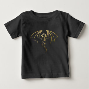 Camiseta Dragão lendário do Ouro metálico Sigil