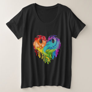 Camiseta Dragão LGBT Dragão Arco Arco-Íris Dragão LGBT