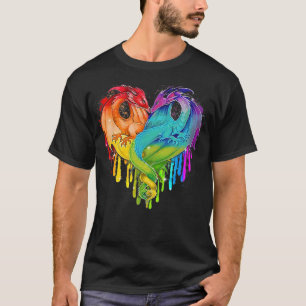 Camiseta Dragão LGBT Dragão Arco Arco-Íris Dragão LGBT