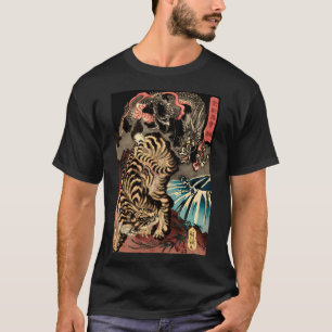 Camiseta Dragão Lutando Contra O Gigante Japonês