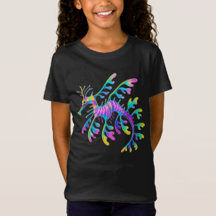 Camiseta Dragão Marinho Neon – Arte Oceânica Surreal