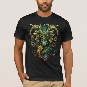 Camiseta Dragão Místico Gótico Guardião