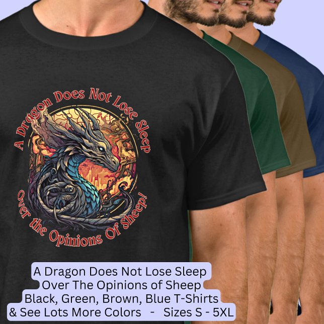 Camiseta Dragão Não Dorme Perder Sobre Opiniões Ovinos (Criador carregado)