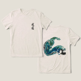 Camiseta Dragão nas ondas - energia do oceano Abstrato