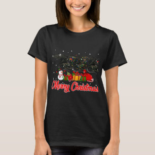 Camiseta Dragão Natal Pajama Funny Xmas Luzes Animais