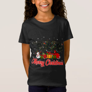 Camiseta Dragão Natal Pajama Funny Xmas Luzes Animais
