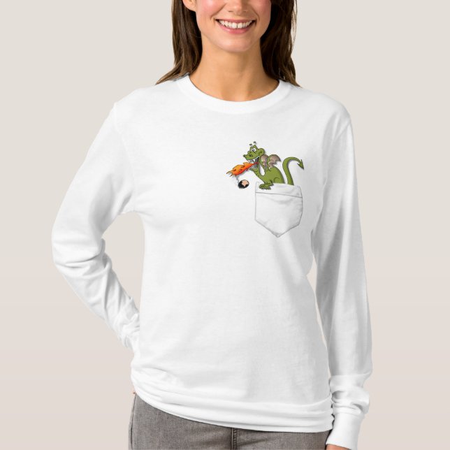 Camiseta dragão no bolso (Frente)