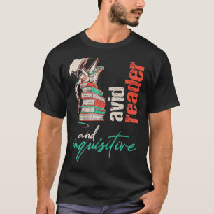 Camiseta Dragão nos livros Leitor de aves e inquisitivo