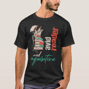 Camiseta Dragão nos livros Leitor de aves e inquisitivo
