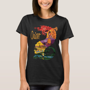 Camiseta Dragão Oriental Mítico Dourado Viagem