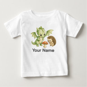 Camiseta Dragão Personalizado Ouricoço Cogumelo Crianças