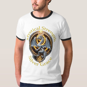 Camiseta Dragão Prateado Resistente Místico