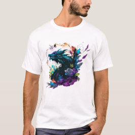 Camiseta Dragão Preto Kawaii