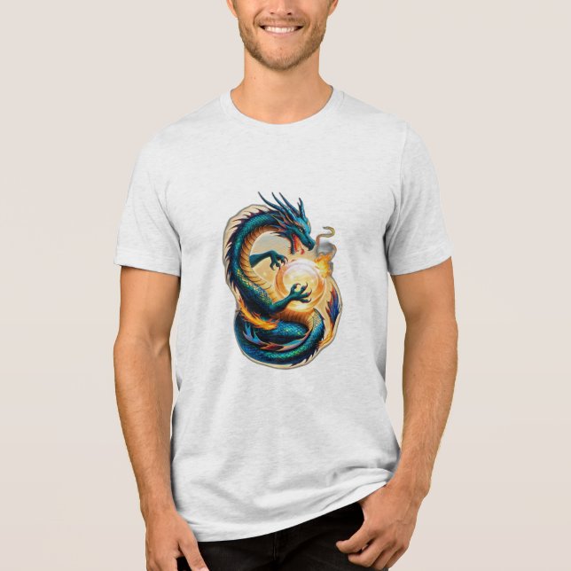 Camiseta Dragão que respira fogo (Frente)