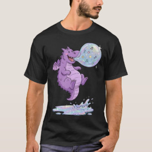 Camiseta Dragão Roxo Fofo Soprador de Bolhas