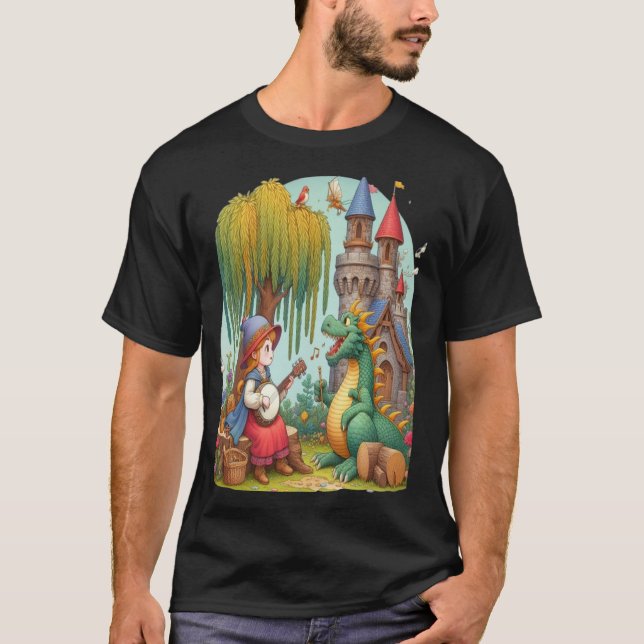 Camiseta Dragão Serenata Por Uma princesa Mística (Frente)