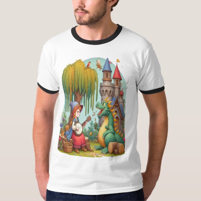 Camiseta Dragão Serenata Por Uma princesa Mística (Frente)