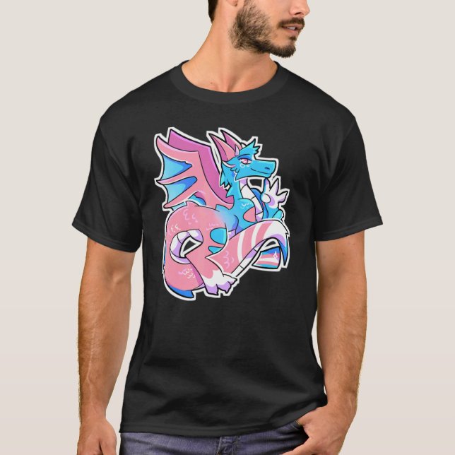 Camiseta Dragão Sinal Transsexual Sinal Transgênero Lg (Frente)
