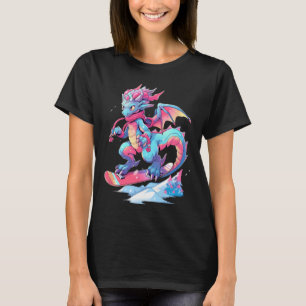 Camiseta Dragão Snowboard Snowboarder Snowboarder Winter