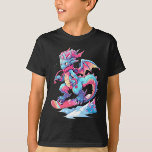 Camiseta Dragão Snowboard Snowboarder Snowboarder Winter
