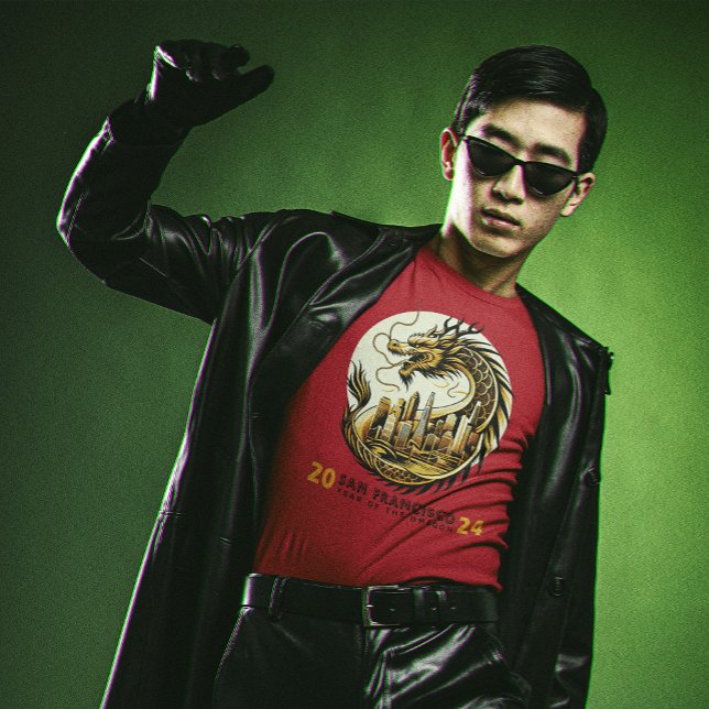Camiseta Dragão Sobre São Francisco - Ano Novo Chinês 2024 (Criador carregado)