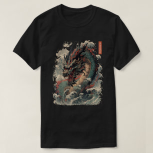 Camiseta Dragão - Tatuagem Japão de Arte Estética Japonesa