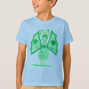 Camiseta Dragão Verde Com Trevos