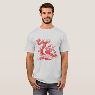 Camiseta Dragão Vermelho Asiático