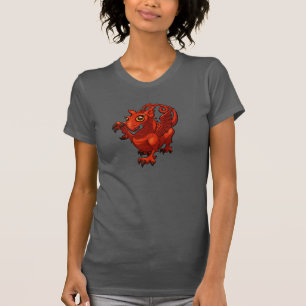 Camiseta Dragão Vermelho Bebé Galês Desenho Animado Furioso