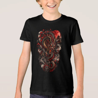 Camiseta Dragão Vermelho das Crianças