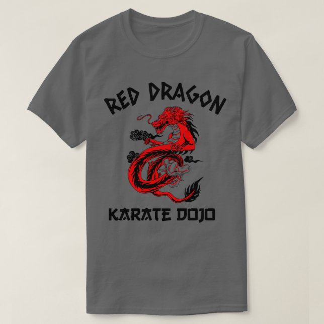 Camiseta Dragão Vermelho Karate Dojo (Frente do Design)