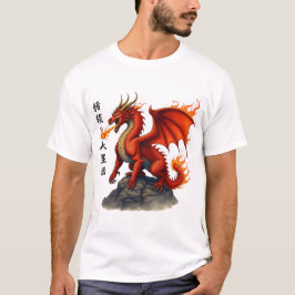Camiseta Dragão Vermelho Respirador - Criatura Mítica Epic