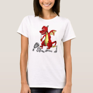 Camiseta Dragão Vermelho tirando Cavaleiro dos Dentes