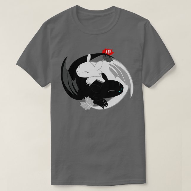 Camiseta Dragão Yin Yang (Frente do Design)