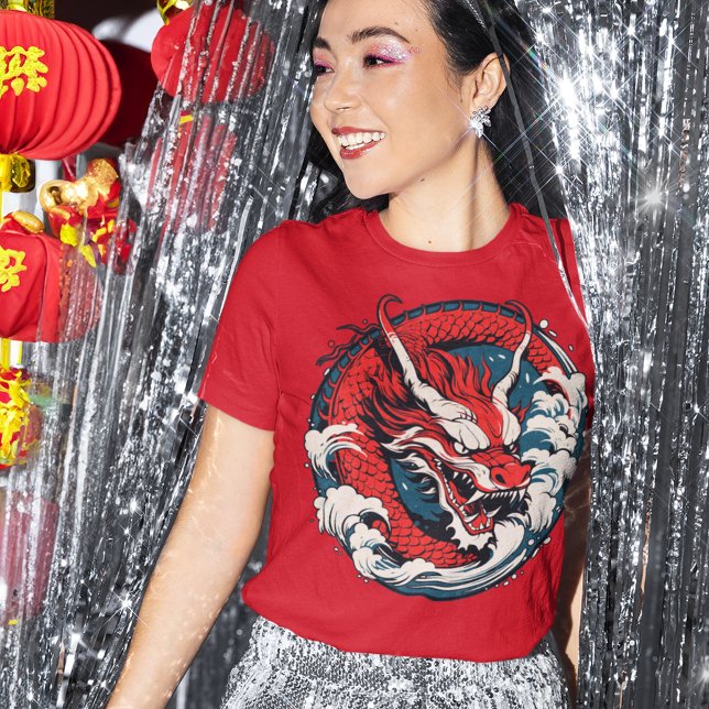 Camiseta Dragão Zodiodítico de Ano Novo Chinês (Criador carregado)