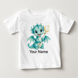 Camiseta Dragãozinho Fofo Personalizado com Varinha de Lua